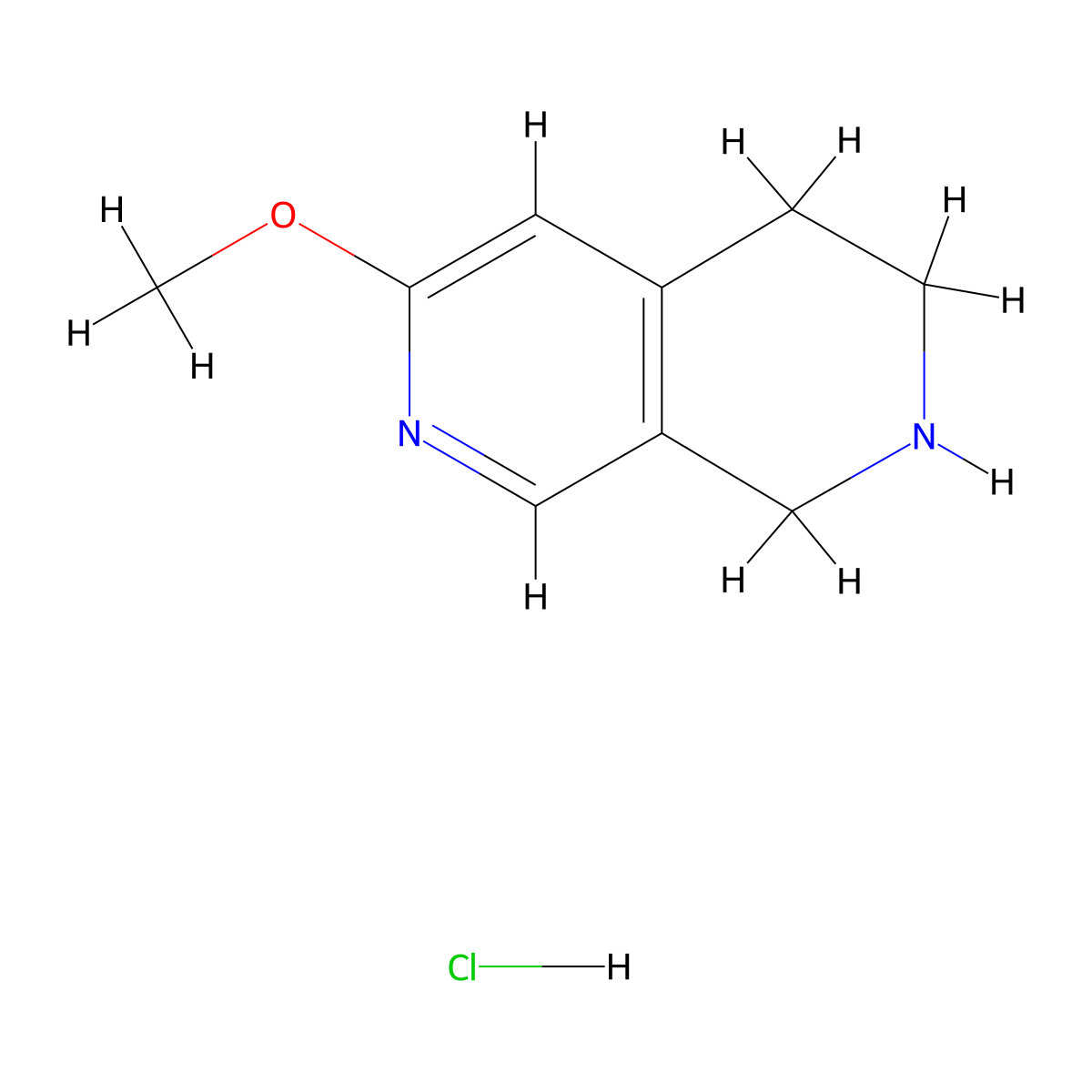 6-Methoxy-1,2,3,4-tetrahydro-2,7-naphthyridine hydrochloride molecular structure, CAS 1951441-98-7