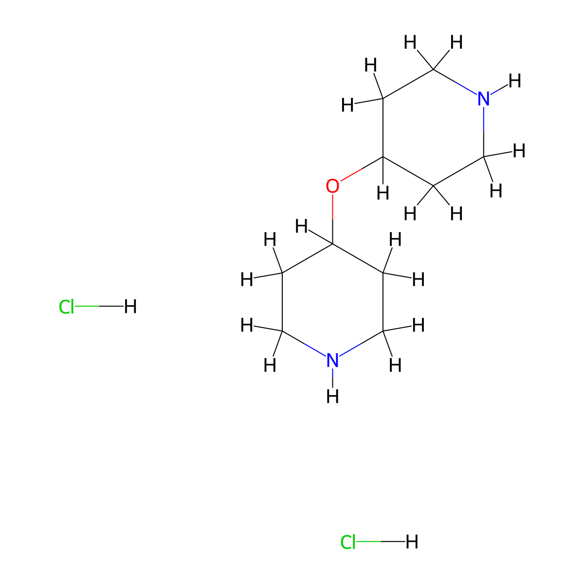 4,4'-Oxydipiperidine dihydrochloride molecular structure, CAS 1951442-07-1