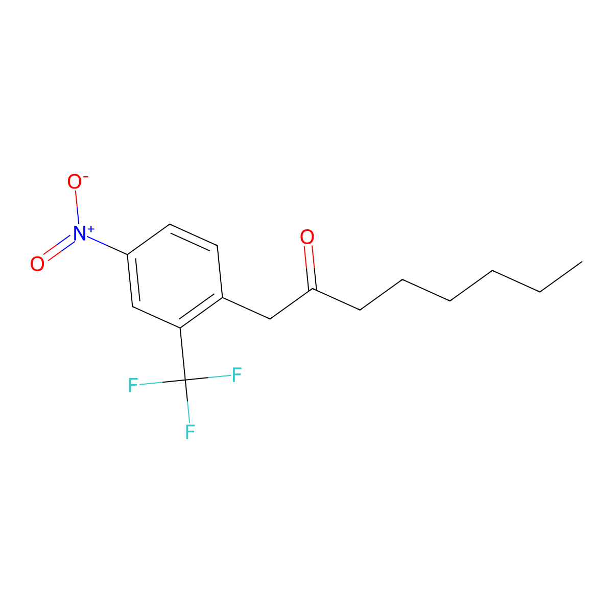 1-(2-(Trifluoromethyl)-4-nitrophenyl)octan-2-one molecular structure, CAS 1951442-08-2