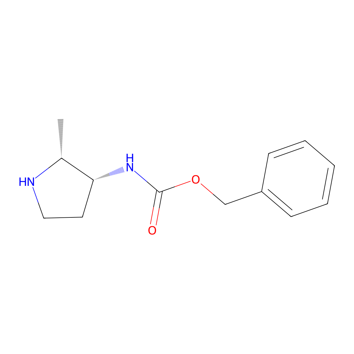 cis-Benzyl (2-methylpyrrolidin-3-yl)carbamate molecular structure, CAS 1951444-29-3