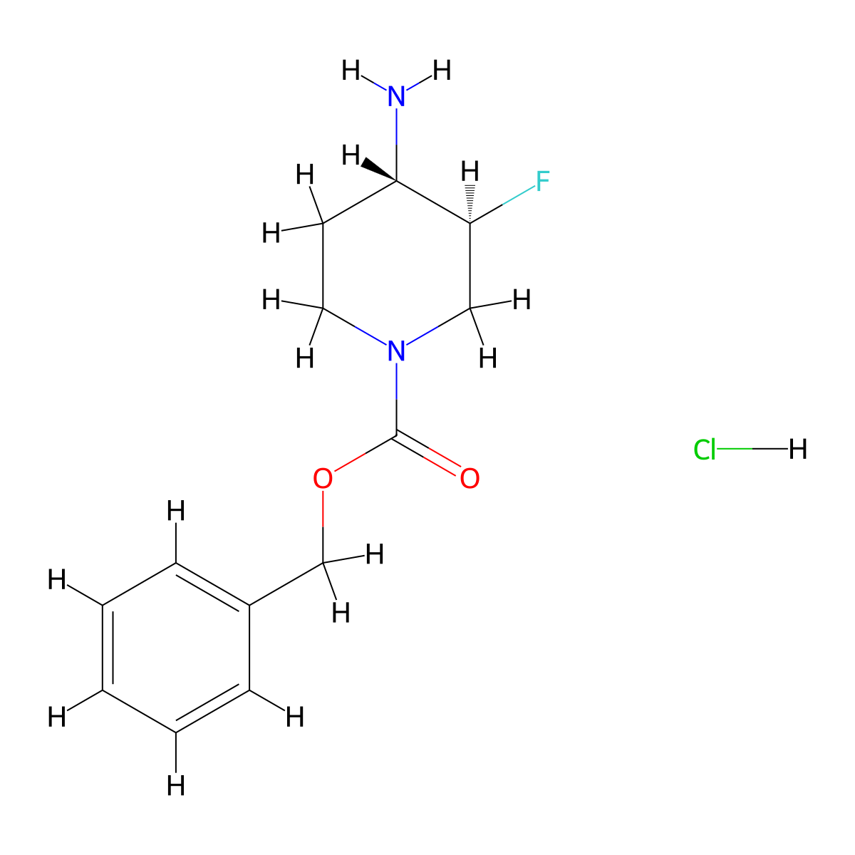trans-Benzyl 4-amino-3-fluoropiperidine-1-carboxylate hydrochloride molecular structure, CAS 1951444-35-1