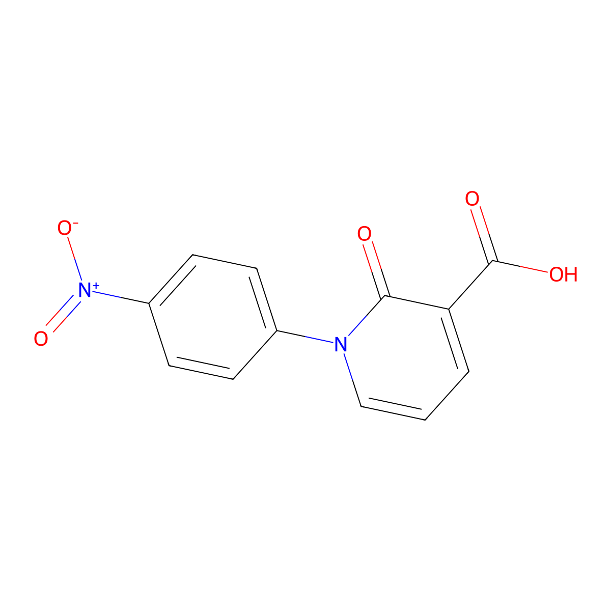 1-(4-Nitrophenyl)-2-oxopyridine-3-carboxylic acid molecular structure, CAS 1951444-50-0