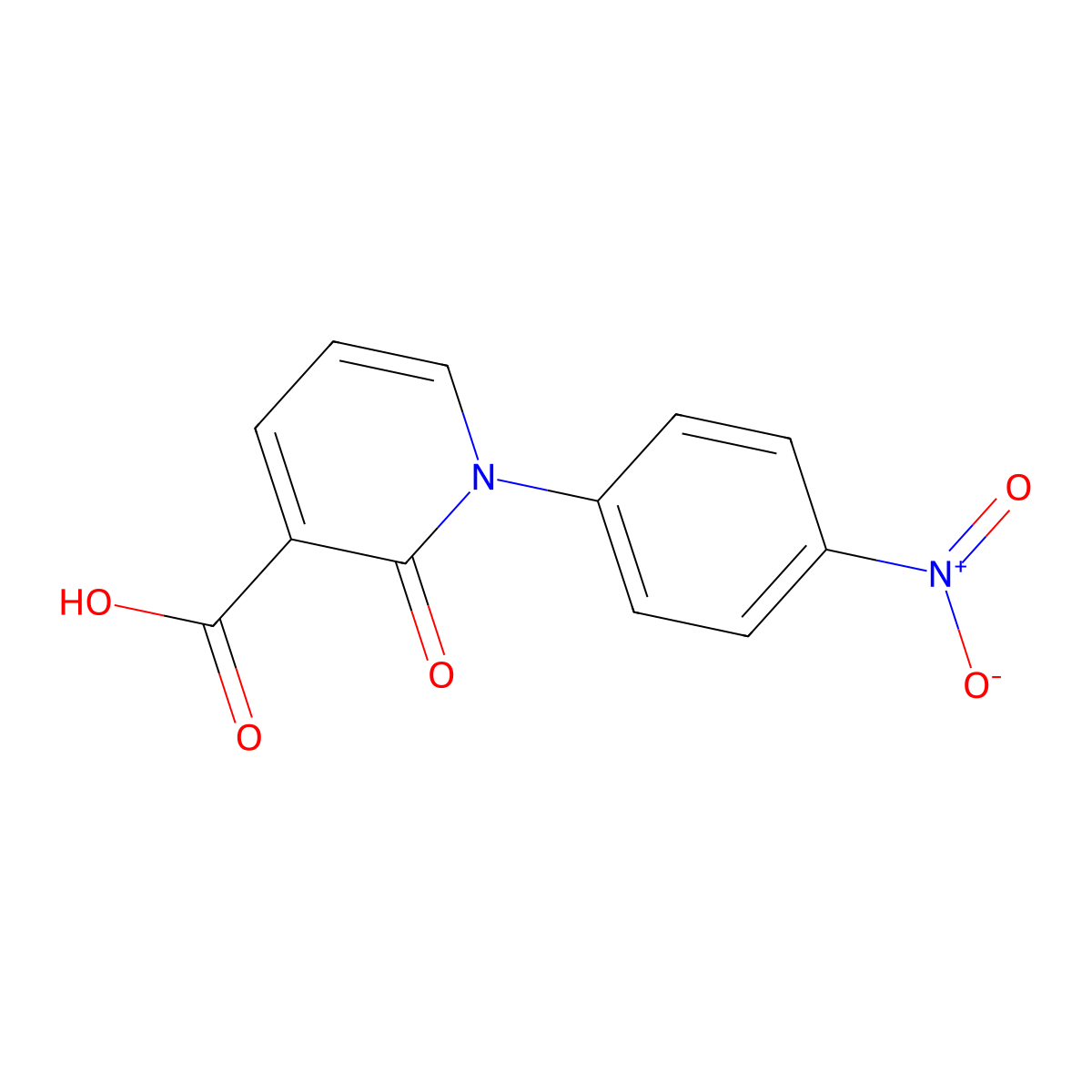 1-(4-Nitrophenyl)-2-oxopyridine-3-carboxylic acid molecular structure, CAS 1951444-50-0