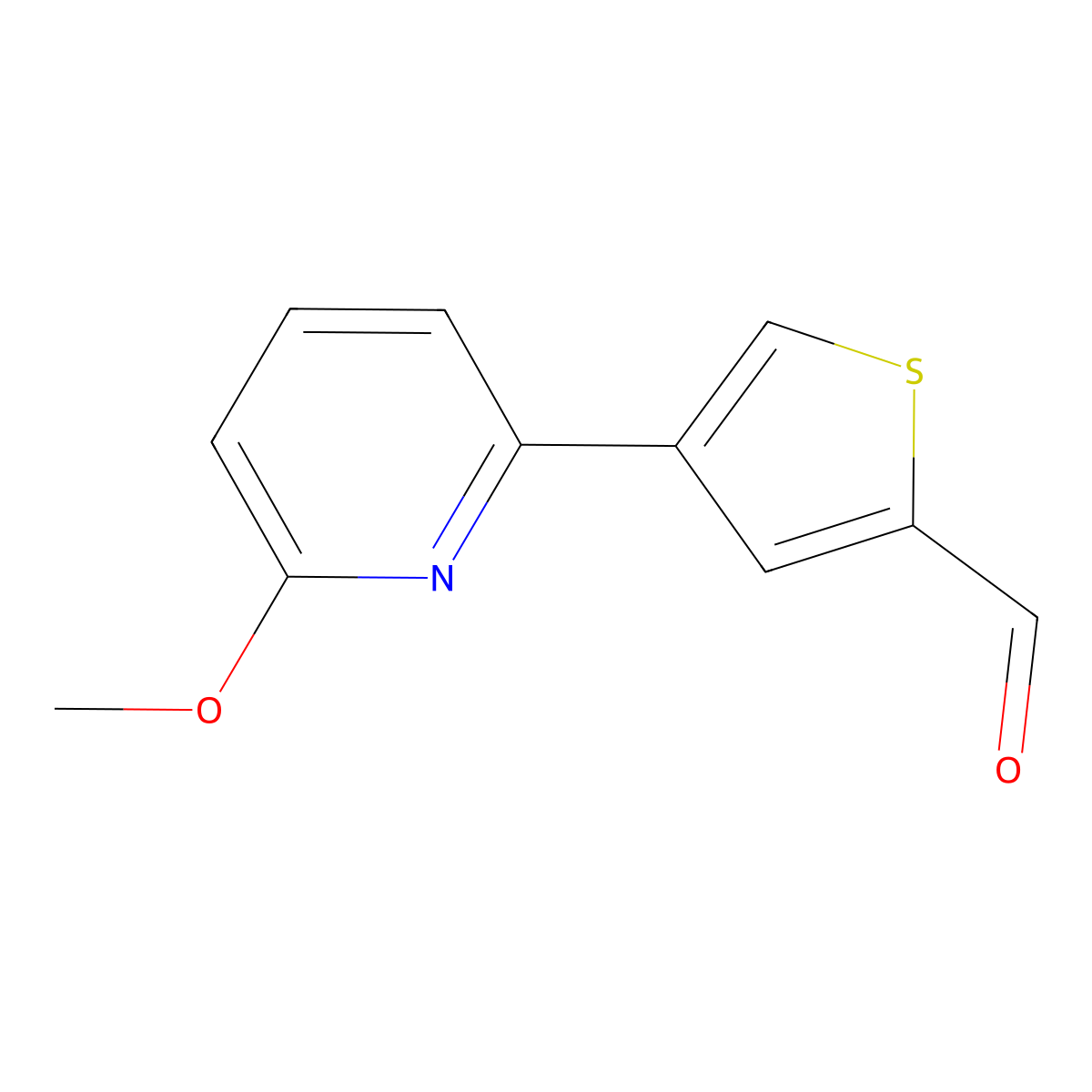 4-(6-Methoxypyridin-2-yl)thiophene-2-carbaldehyde molecular structure, CAS 1951444-52-2