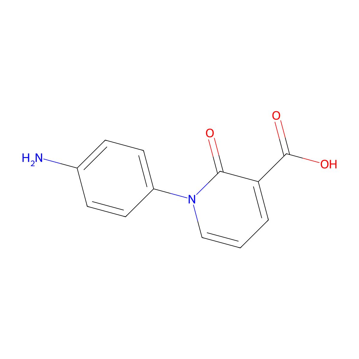 1-(4-Aminophenyl)-2-oxopyridine-3-carboxylic acid molecular structure, CAS 1951444-53-3