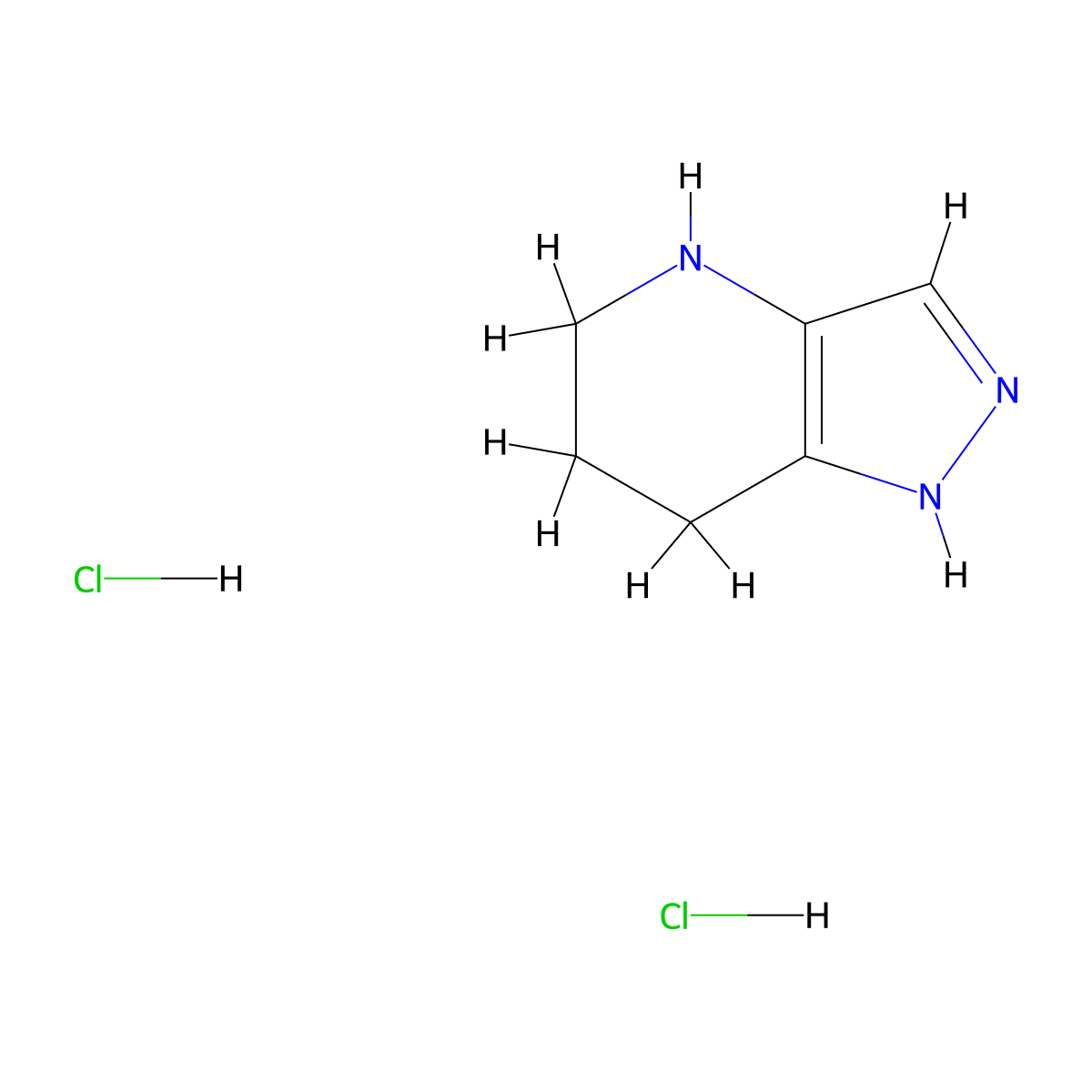 4,5,6,7-Tetrahydro-1H-pyrazolo[4,3-b]pyridine dihydrochloride molecular structure, CAS 1951444-56-6