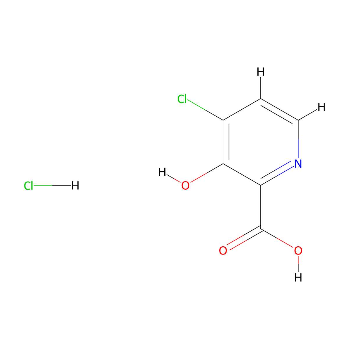 4-Chloro-3-hydroxy-pyridine-2-carboxylic acid hydrochloride molecular structure, CAS 1951444-57-7