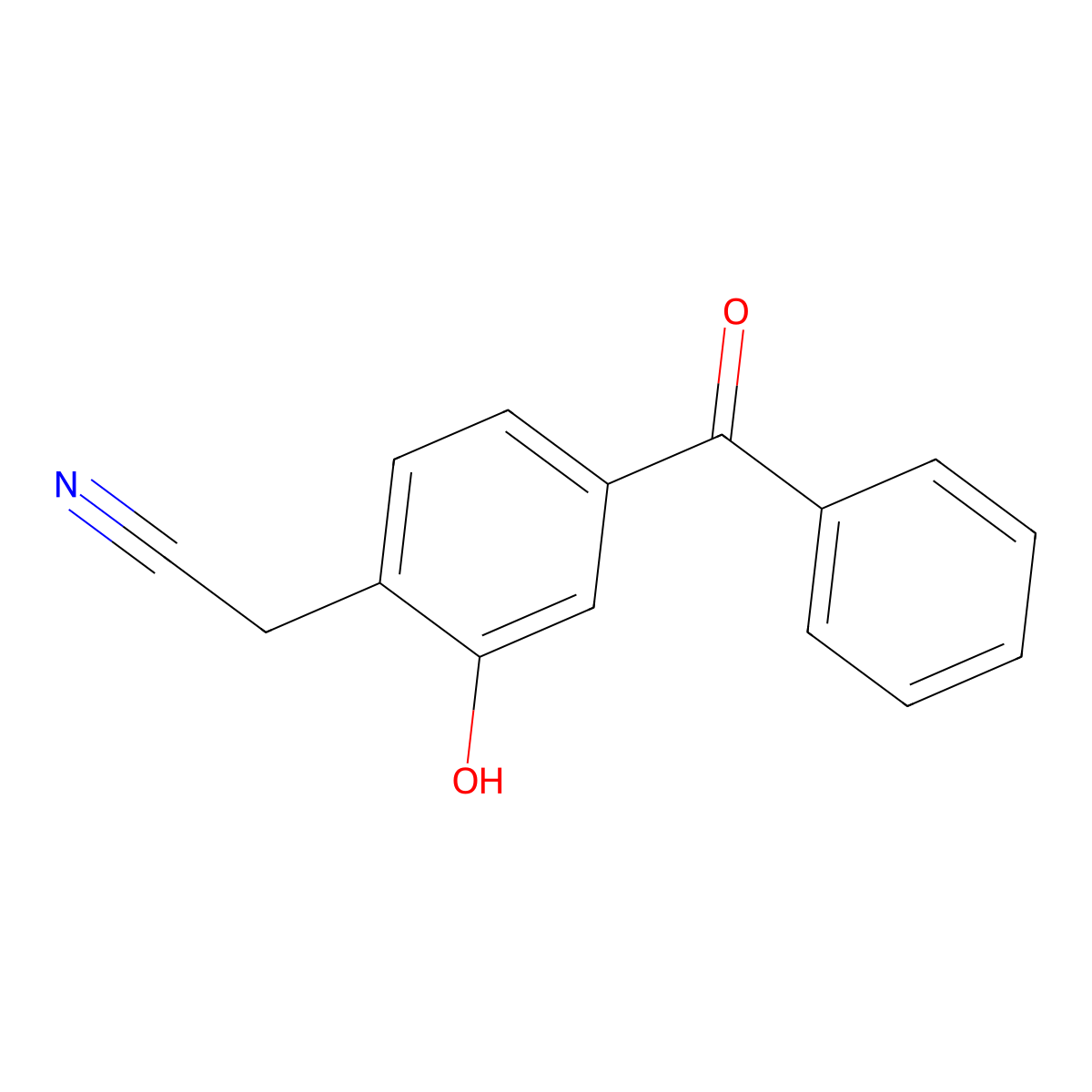 2-(4-Benzoyl-2-hydroxyphenyl)acetonitrile molecular structure, CAS 1951444-60-2