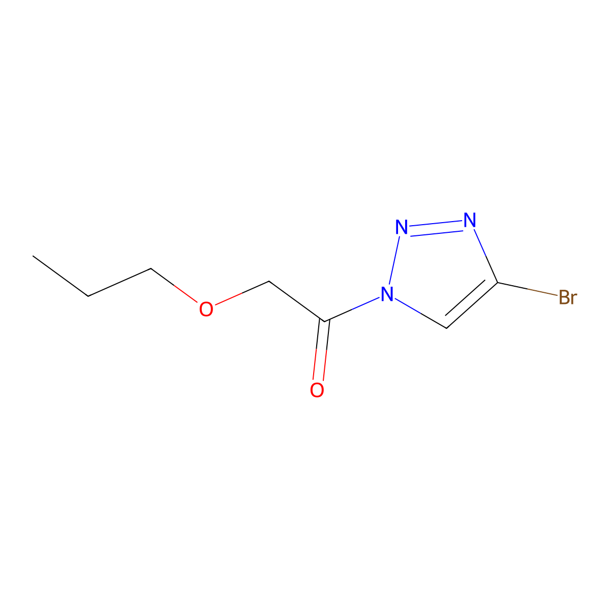1-(4-Bromo-1H-1,2,3-triazol-1-yl)-2-propoxyethanone molecular structure, CAS 1951444-71-5