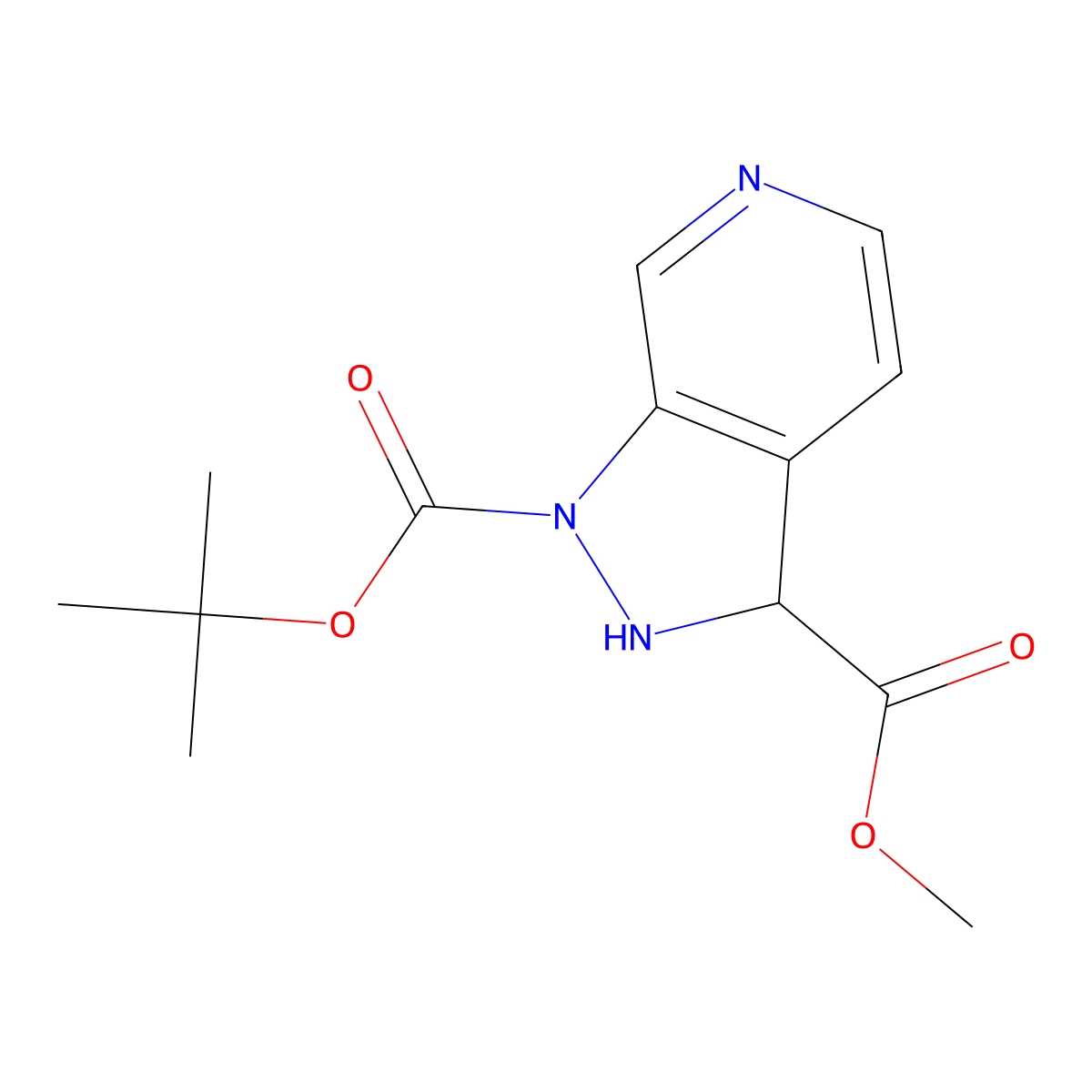 1-tert-Butyl 3-methyl 2,3-dihydro-1H-pyrazolo[3,4-c]pyridine-1,3-dicarboxylate molecular structure, CAS 1951444-72-6