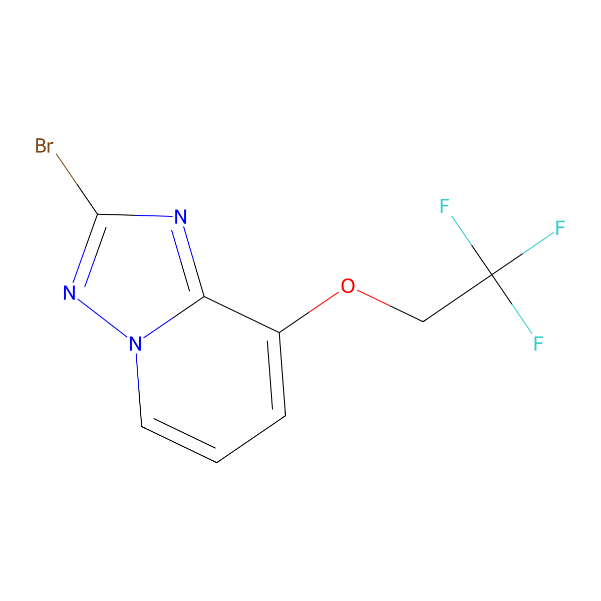 2-Bromo-8-(2,2,2-trifluoroethoxy)-[1,2,4]triazolo[1,5-a]pyridine molecular structure, CAS 1951444-77-1