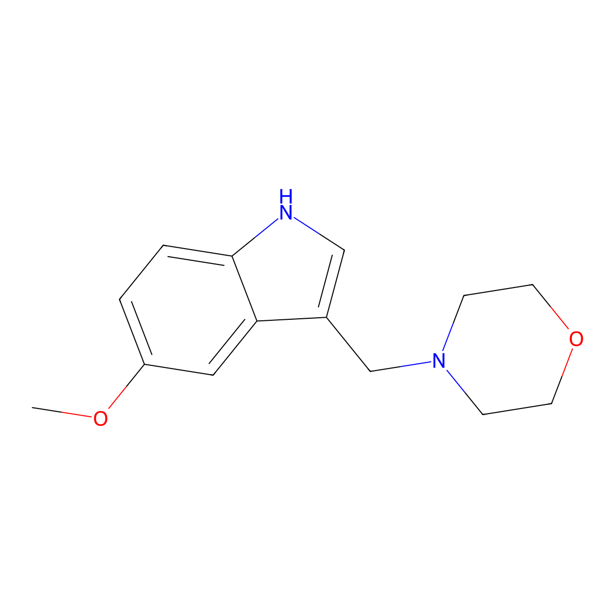 4-((5-Methoxy-1H-indol-3-yl)methyl)morpholine molecular structure, CAS 1951444-88-4