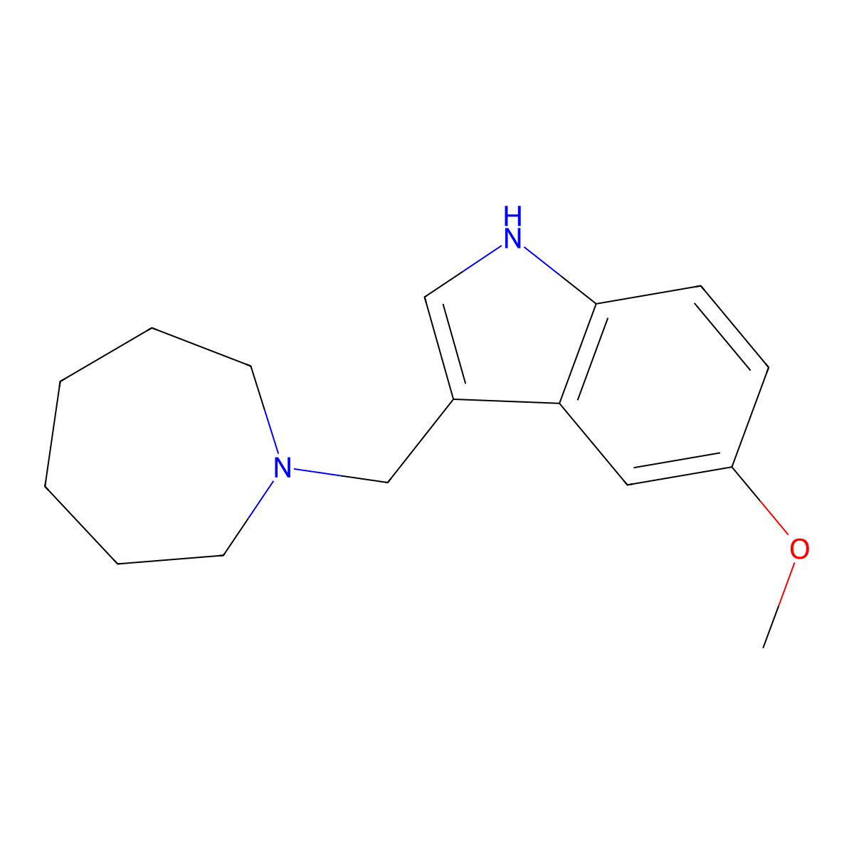 3-(Azepan-1-ylmethyl)-5-methoxy-1H-indole molecular structure, CAS 1951444-90-8