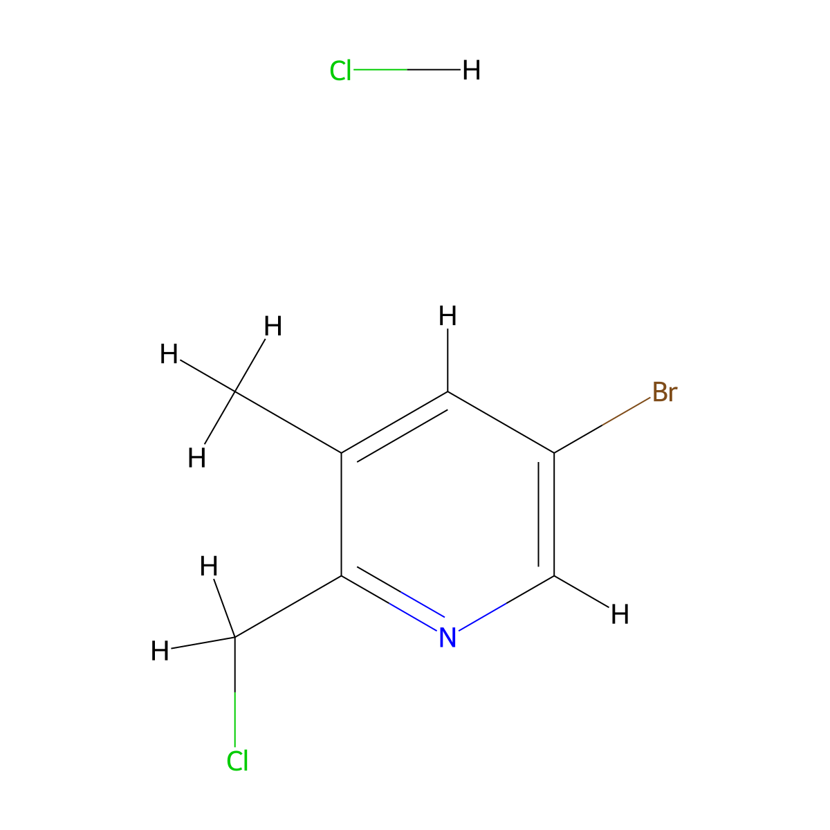 5-Bromo-2-(chloromethyl)-3-methylpyridine hydrochloride molecular structure, CAS 1951444-92-0