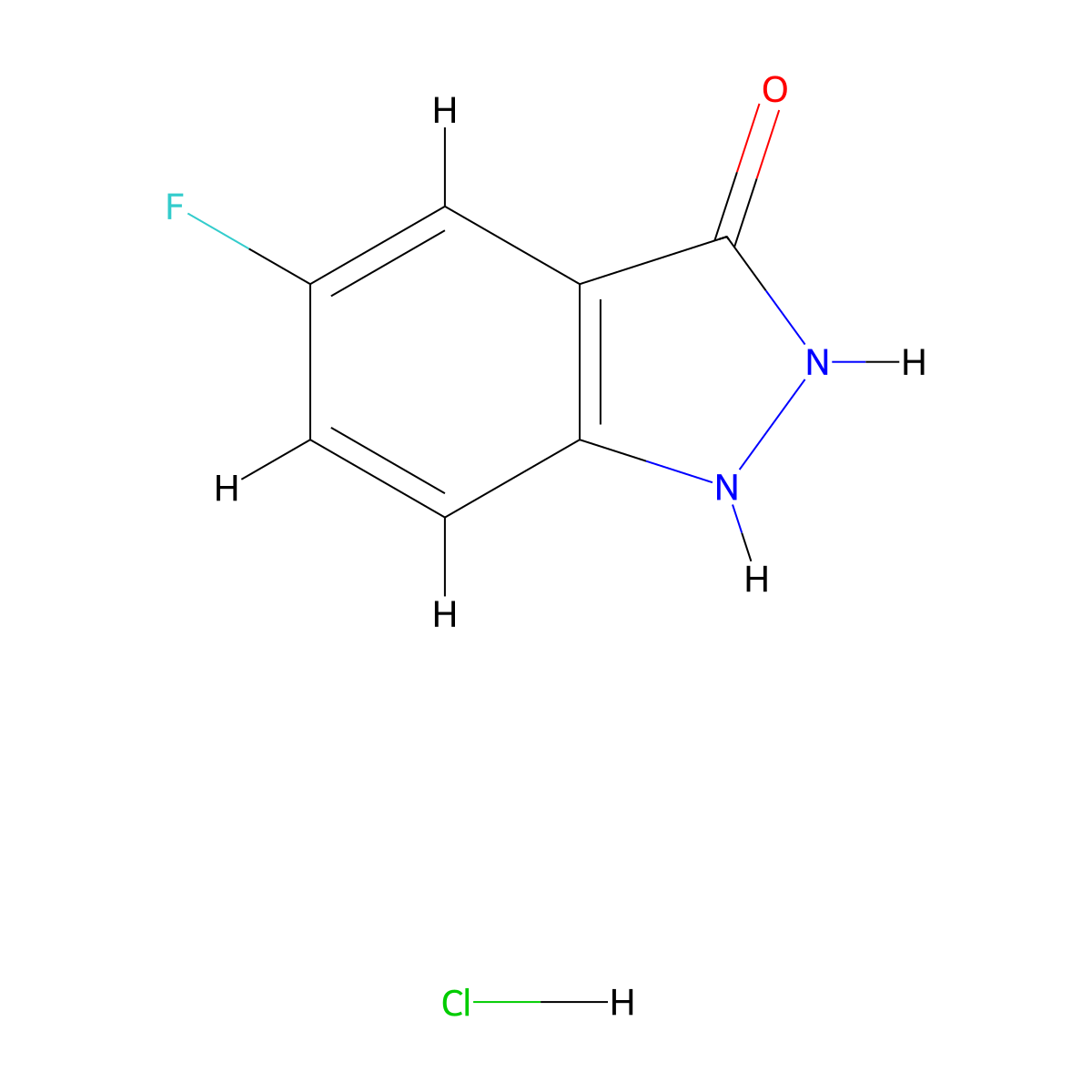 5-Fluoro-1H-indazol-3-OL hcl molecular structure, CAS 1951444-99-7