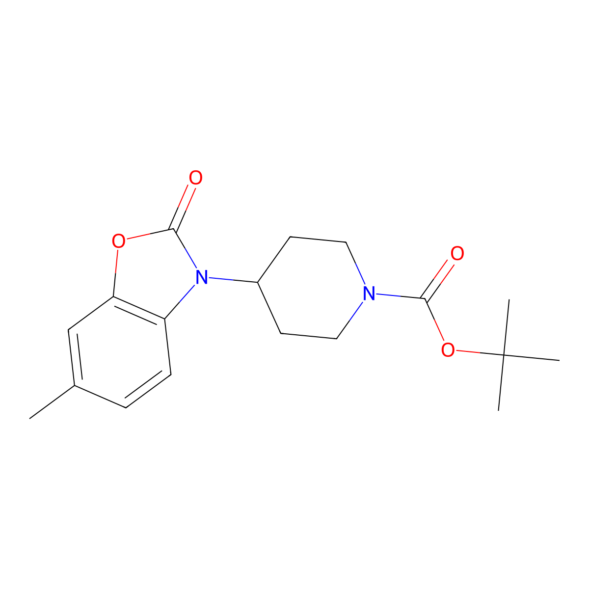 Tert-butyl 4-(6-methyl-2-oxobenzo[D]oxazo L-3(2H)-YL) piperidine-1-carboxylate molecular structure, CAS 1951445-03-6