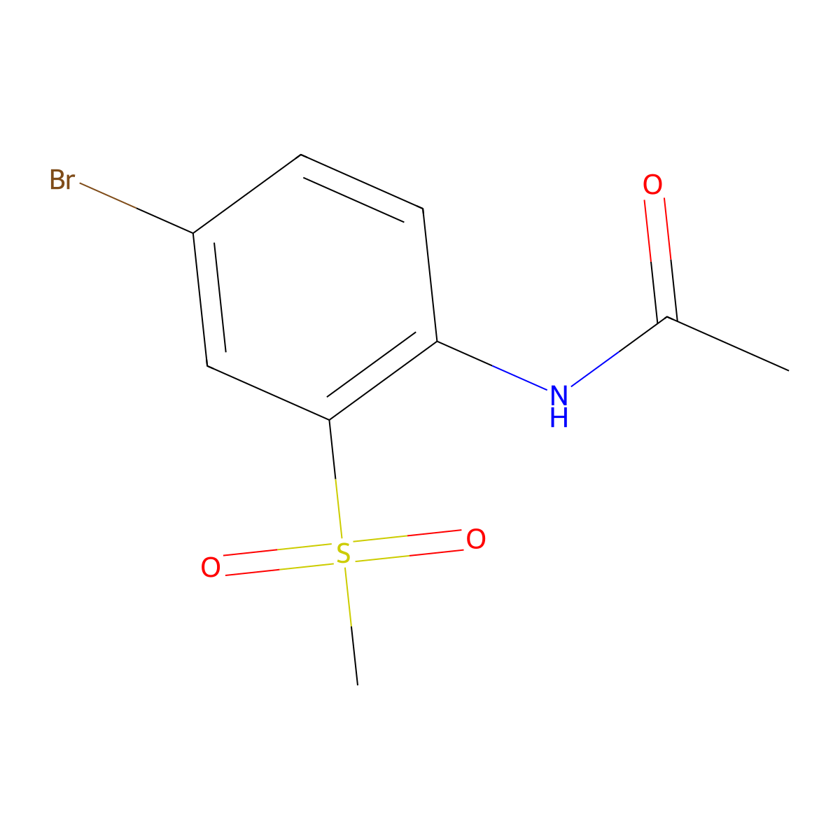 N-(4-Bromo-2-methanesulfonylphenyl)acetamide molecular structure, CAS 1951445-05-8