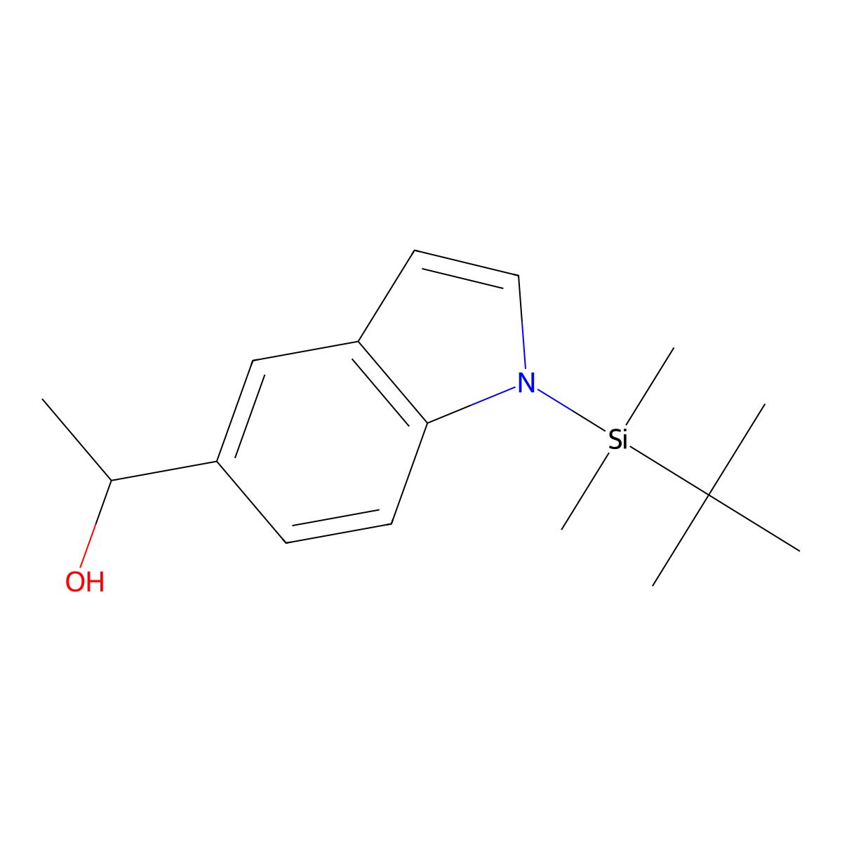 1-[1-(tert-Butyldimethylsilyl)indol-5-yl]ethanol molecular structure, CAS 1951445-07-0
