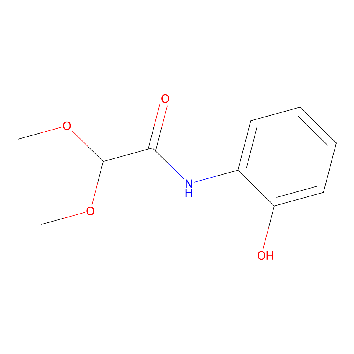 N-(2-Hydroxyphenyl)-2,2-dimethoxyacetamide molecular structure, CAS 1951445-09-2