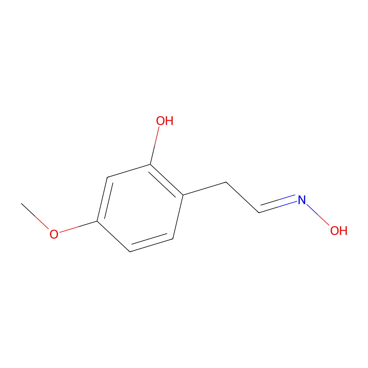 2-[(2E)-2-(Hydroxyimino)ethyl]-5-methoxyphenol molecular structure, CAS 1951451-50-5