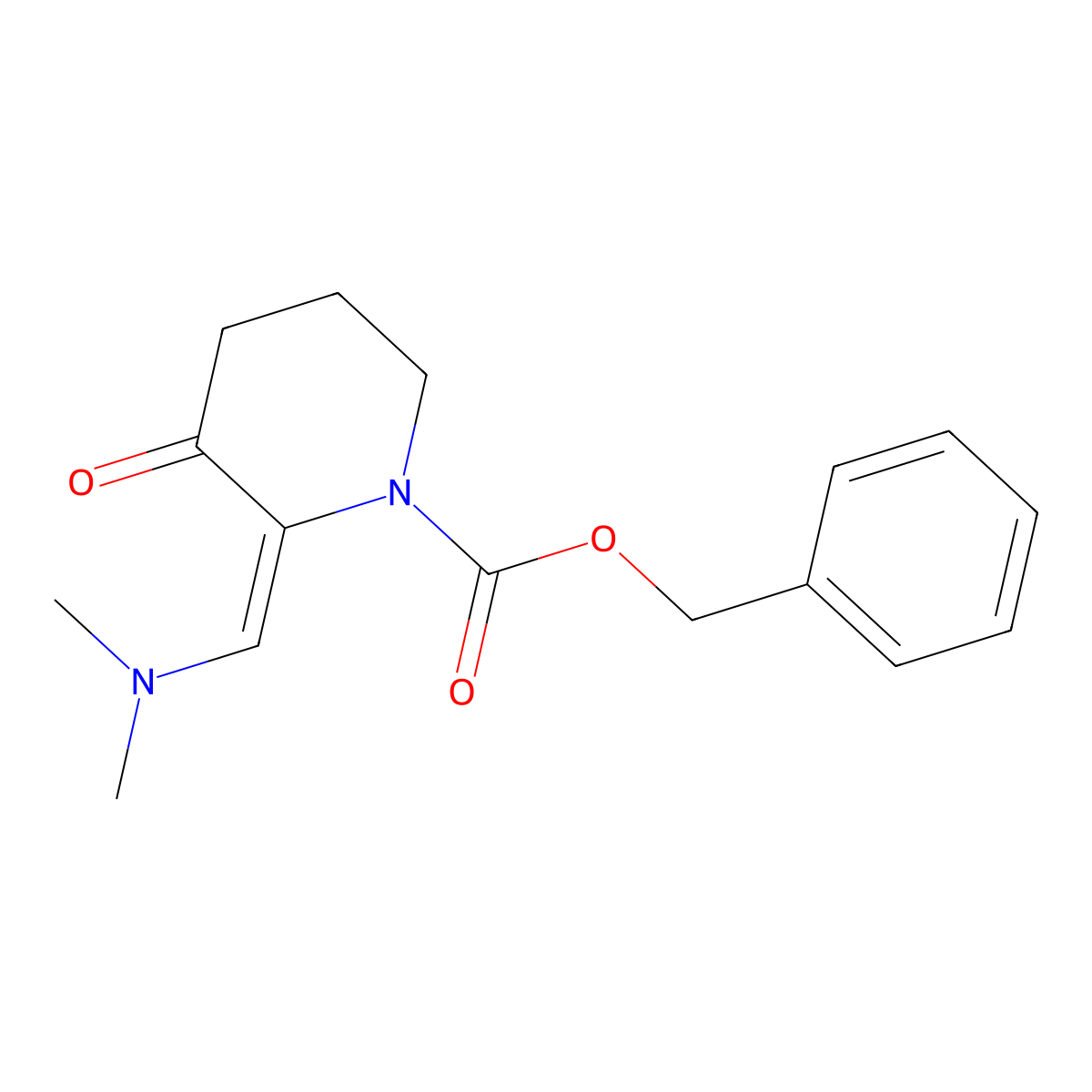 2-Dimethylaminomethylene-3-oxo-piperidine-1-carboxylic acid benzyl ester molecular structure, CAS 1951451-51-6