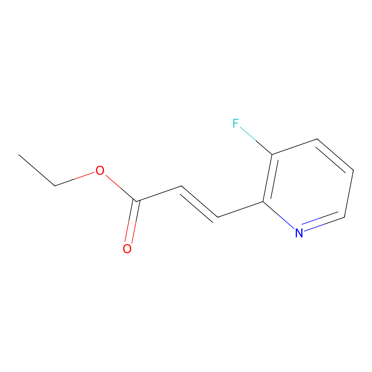 Ethyl (2E)-3-(3-fluoropyridin-2-yl)prop-2-enoate molecular structure, CAS 1951451-53-8