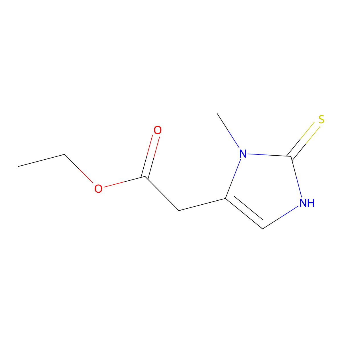 ethyl 2-(3-methyl-2-thioxo-2,3-dihydro-1H-imidazol-4-yl)acetate molecular structure, CAS 1951451-91-4