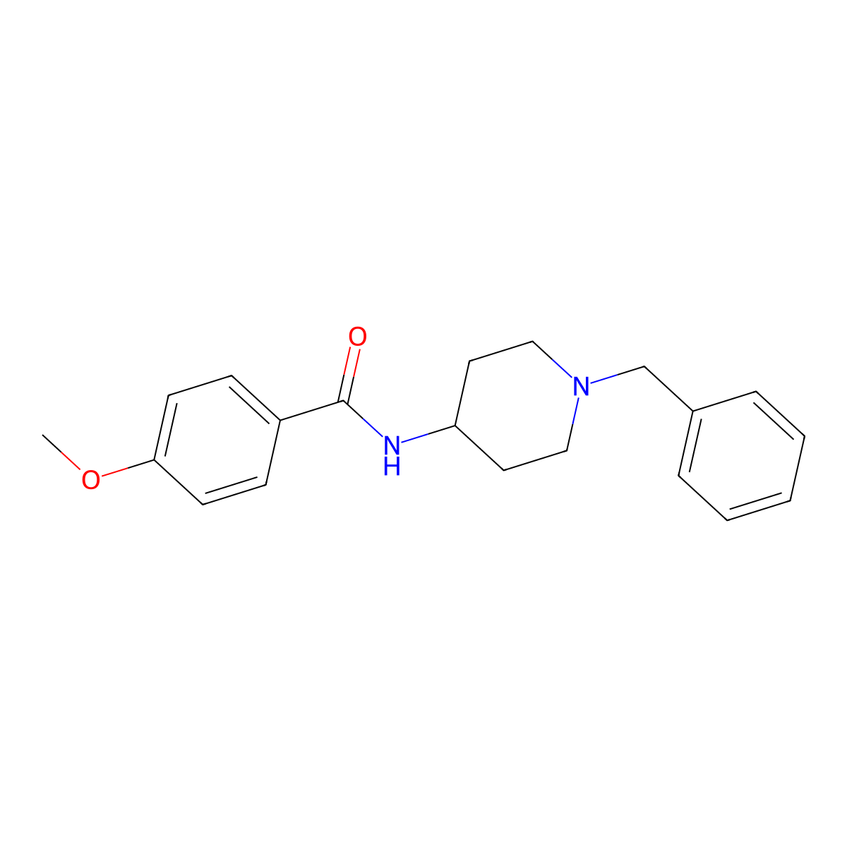 N-(1-benzylpiperidin-4-yl)-4-methoxybenzamide molecular structure, CAS 195152-32-0