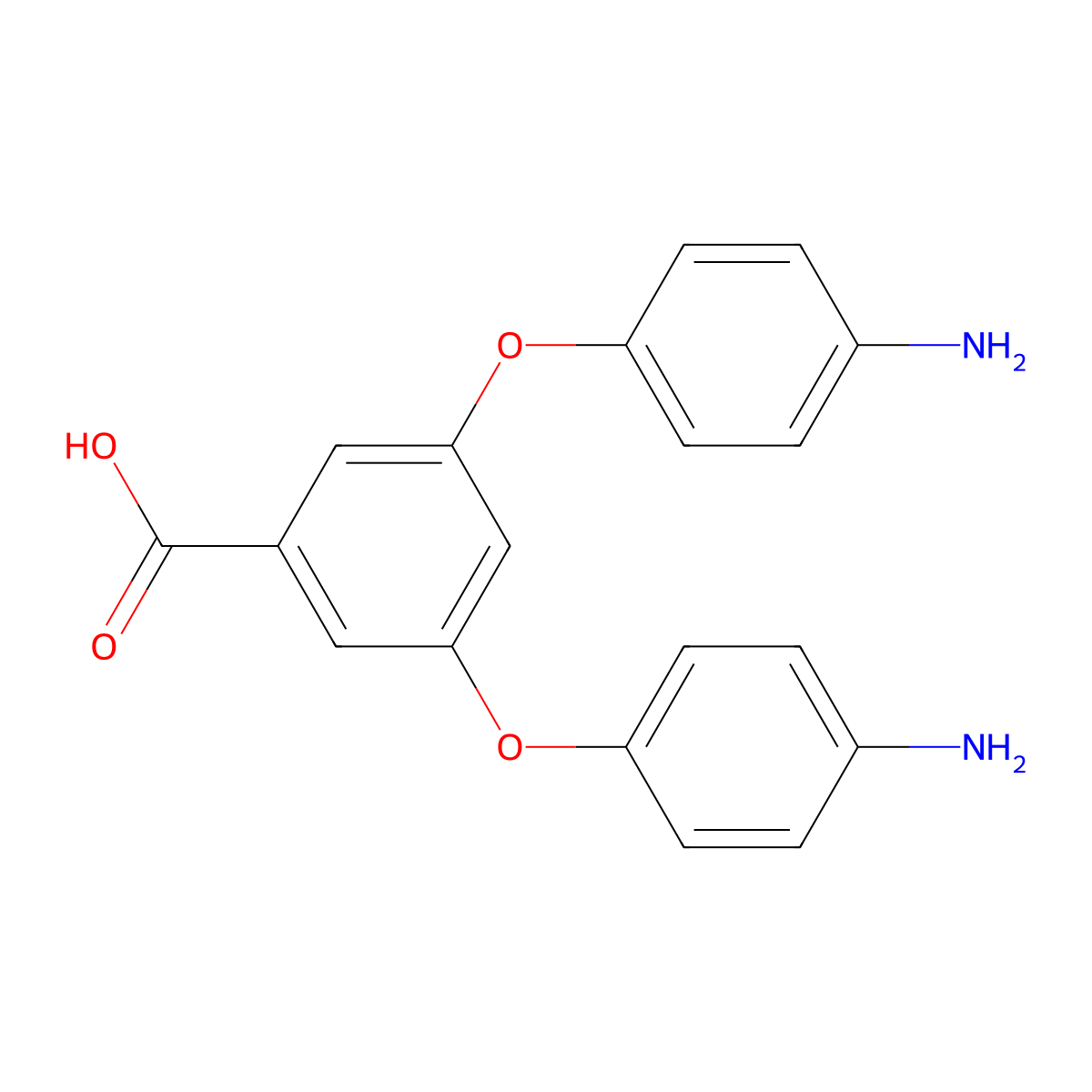 3,5-bis(4-aminophenoxy)benzoic Acid molecular structure, CAS 195189-45-8