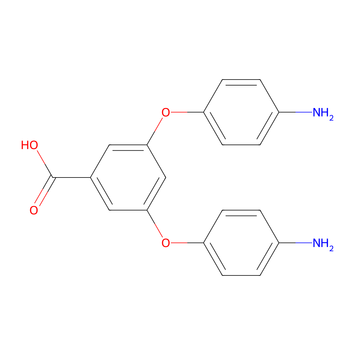 3,5-bis(4-aminophenoxy)benzoic Acid molecular structure, CAS 195189-45-8