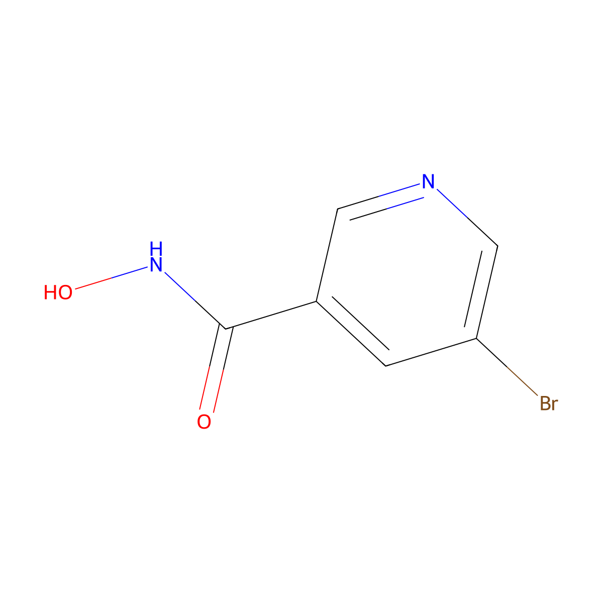 5-Bromo-n-hydroxynicotinamide molecular structure, CAS 195190-52-4
