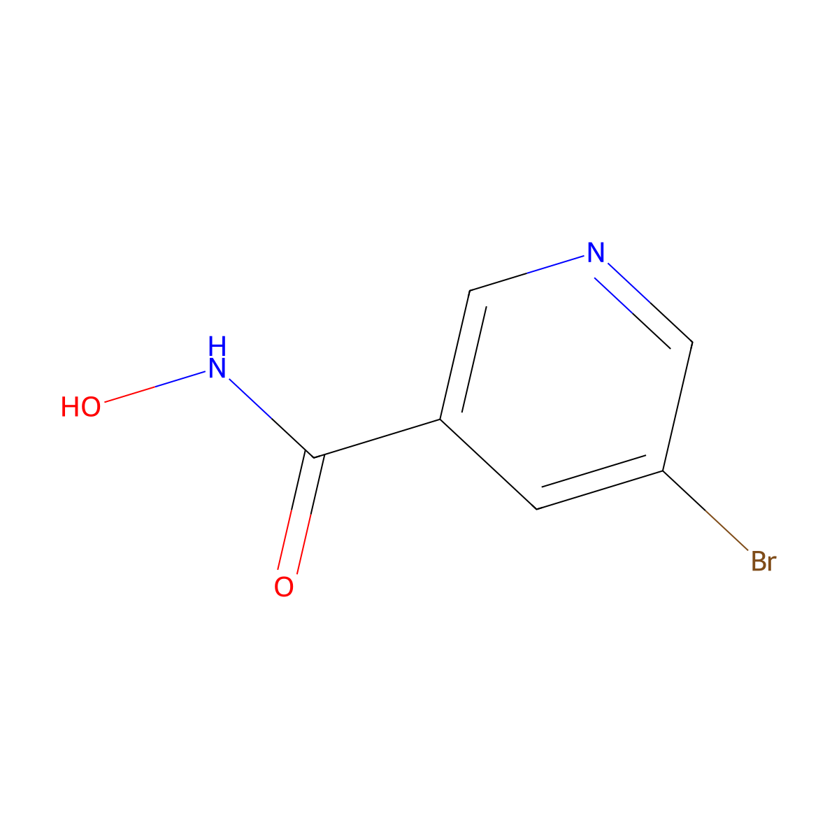 5-Bromo-n-hydroxynicotinamide molecular structure, CAS 195190-52-4