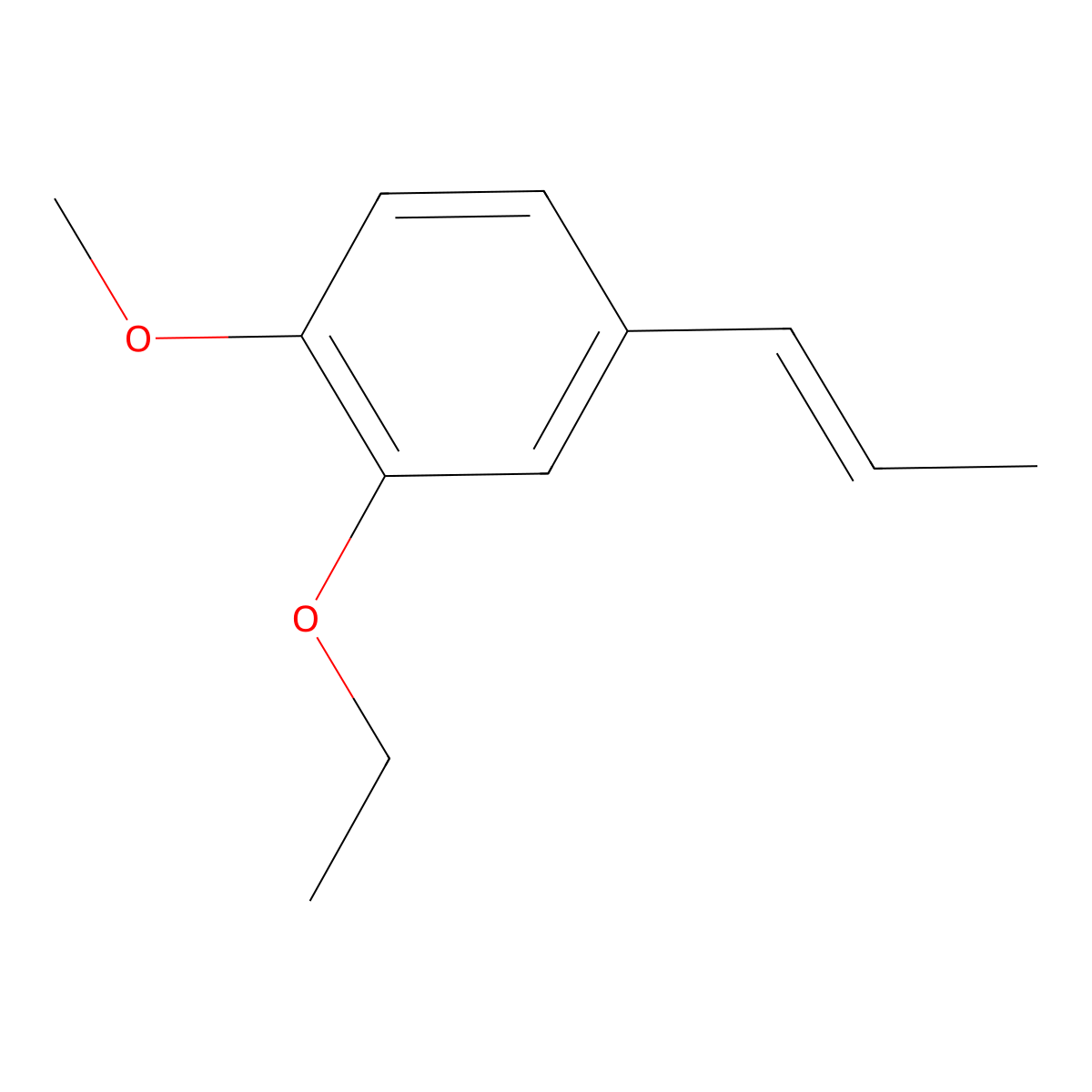 2-Ethoxy-1-methoxy-4-(1-propenyl)benzol molecular structure, CAS 195192-79-1
