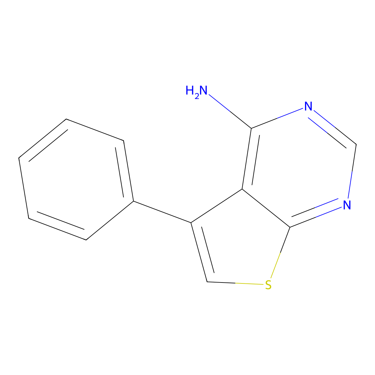 5-Phenylthieno[2,3-d]pyrimidin-4-amine molecular structure, CAS 195193-10-3