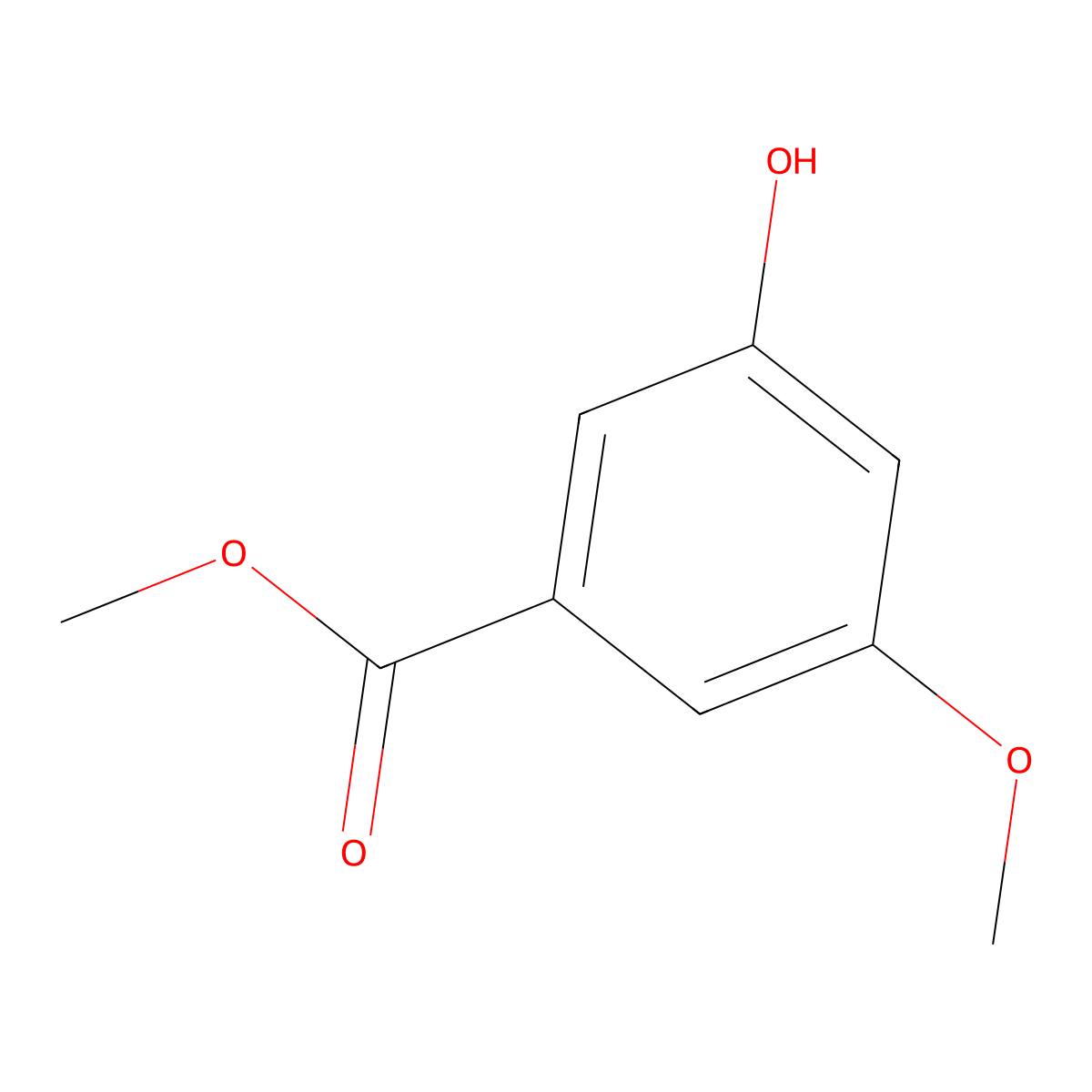 Methyl 3-hydroxy-5-methoxybenzoate molecular structure, CAS 19520-74-2