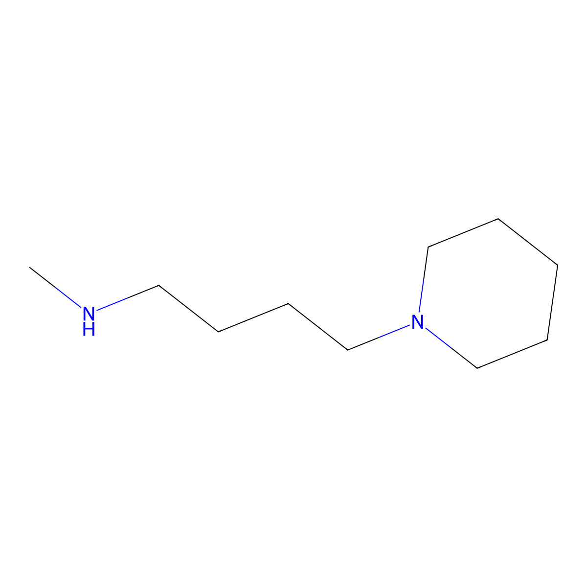 Methyl(4-(piperidin-1-yl)butyl)amine molecular structure, CAS 195201-08-2