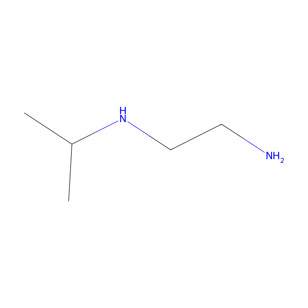 N-Isopropylethylenediamine molecular structure, CAS 19522-67-9