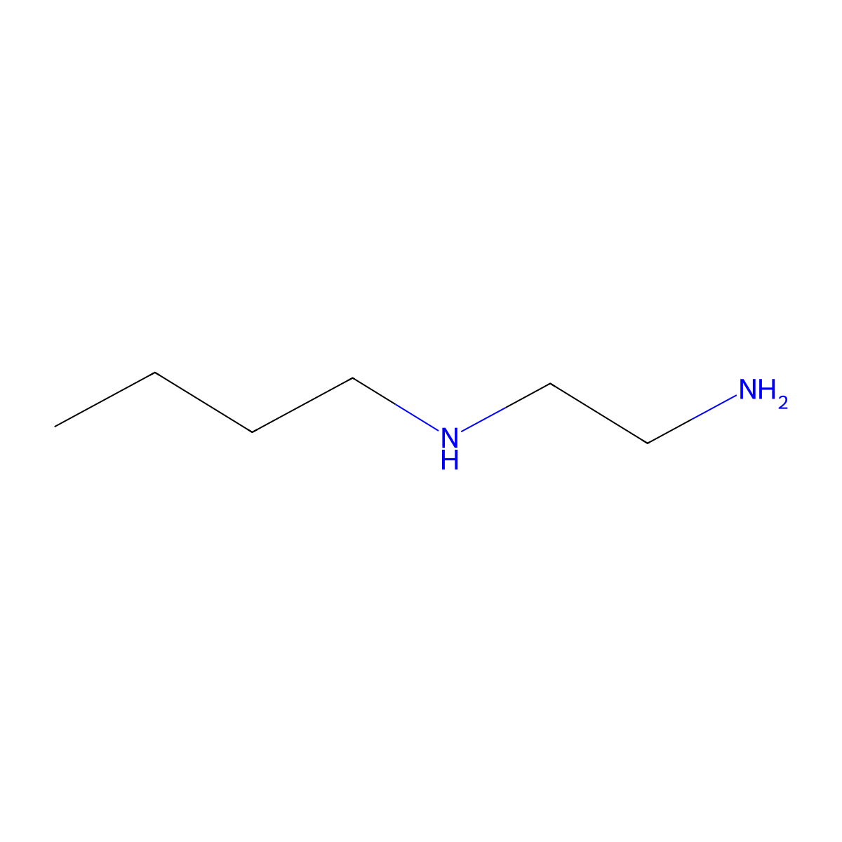 N-Butylethylenediamine molecular structure, CAS 19522-69-1