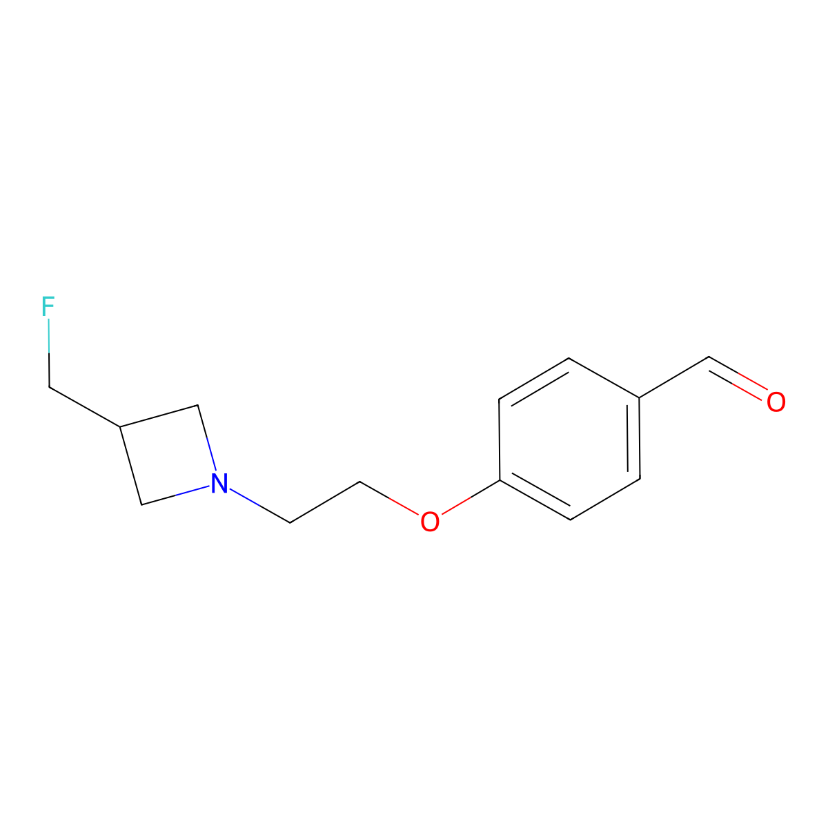 4-(2-(3-(Fluoromethyl)azetidin-1-yl)ethoxy)benzaldehyde molecular structure, CAS 1952234-73-9