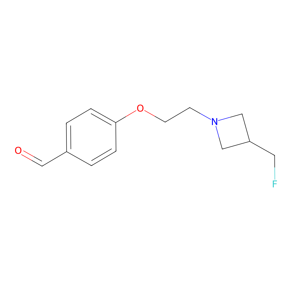 4-(2-(3-(Fluoromethyl)azetidin-1-yl)ethoxy)benzaldehyde molecular structure, CAS 1952234-73-9
