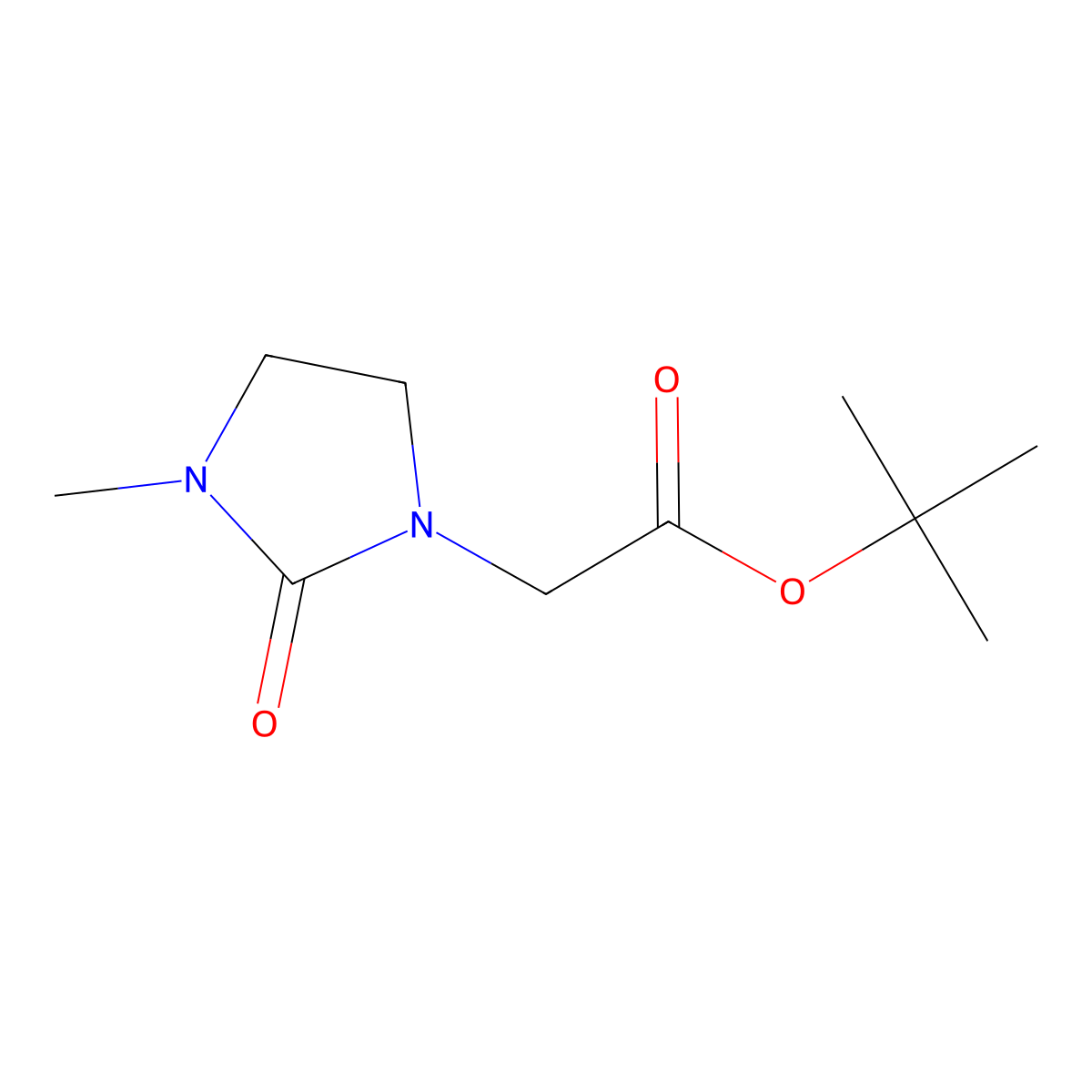 Tert-butyl 2-(3-methyl-2-oxoimidazolidin-1-yl)acetate molecular structure, CAS 1952249-24-9