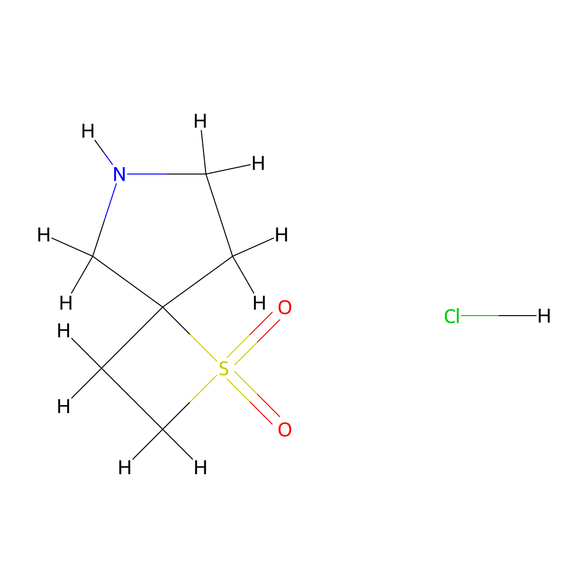 1-Thia-6-azaspiro[3.4]octane 1,1-dioxide hydrochloride molecular structure, CAS 1952254-01-1