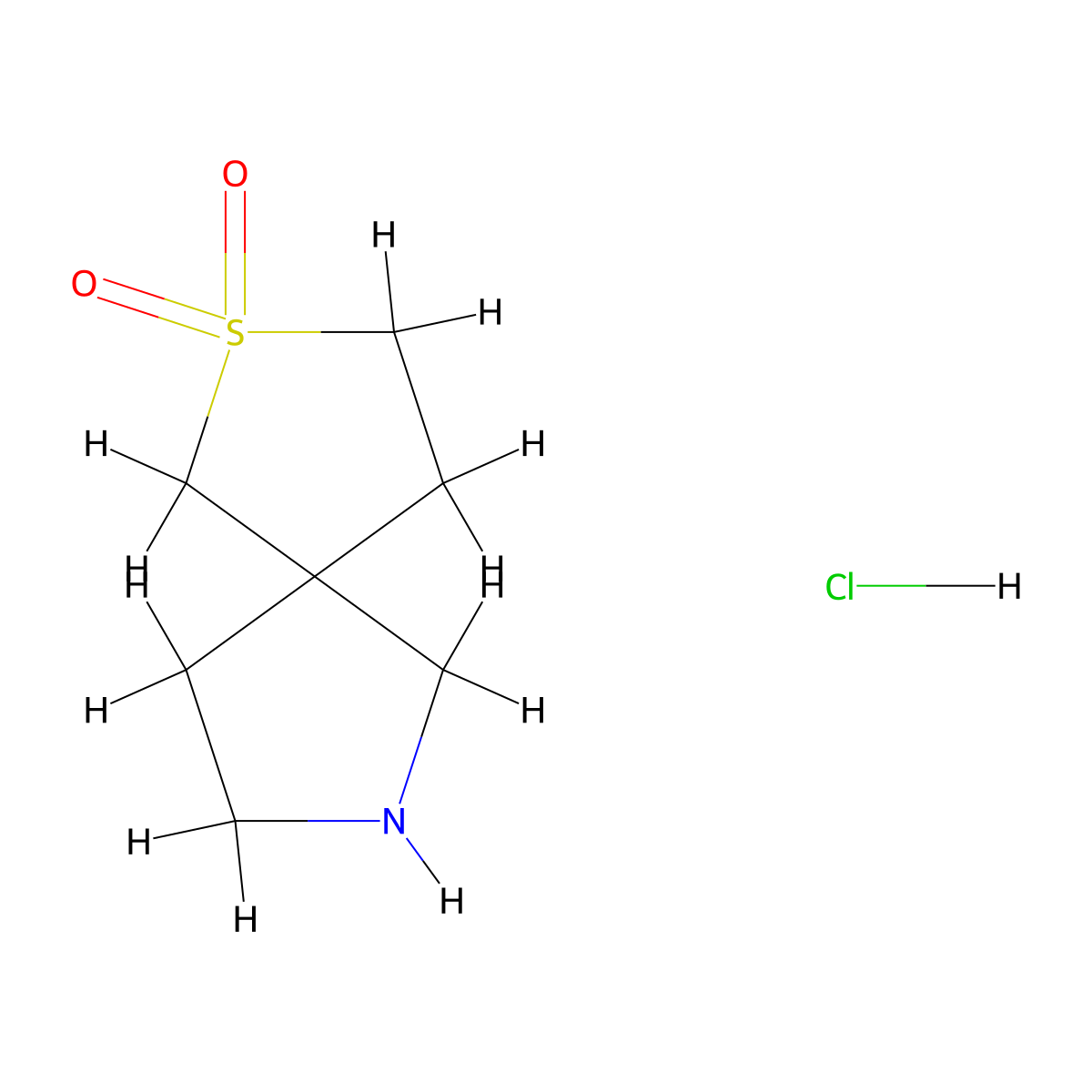 2-Thia-7-azaspiro[4.4]nonane 2,2-dioxide hydrochloride molecular structure, CAS 1952254-07-7