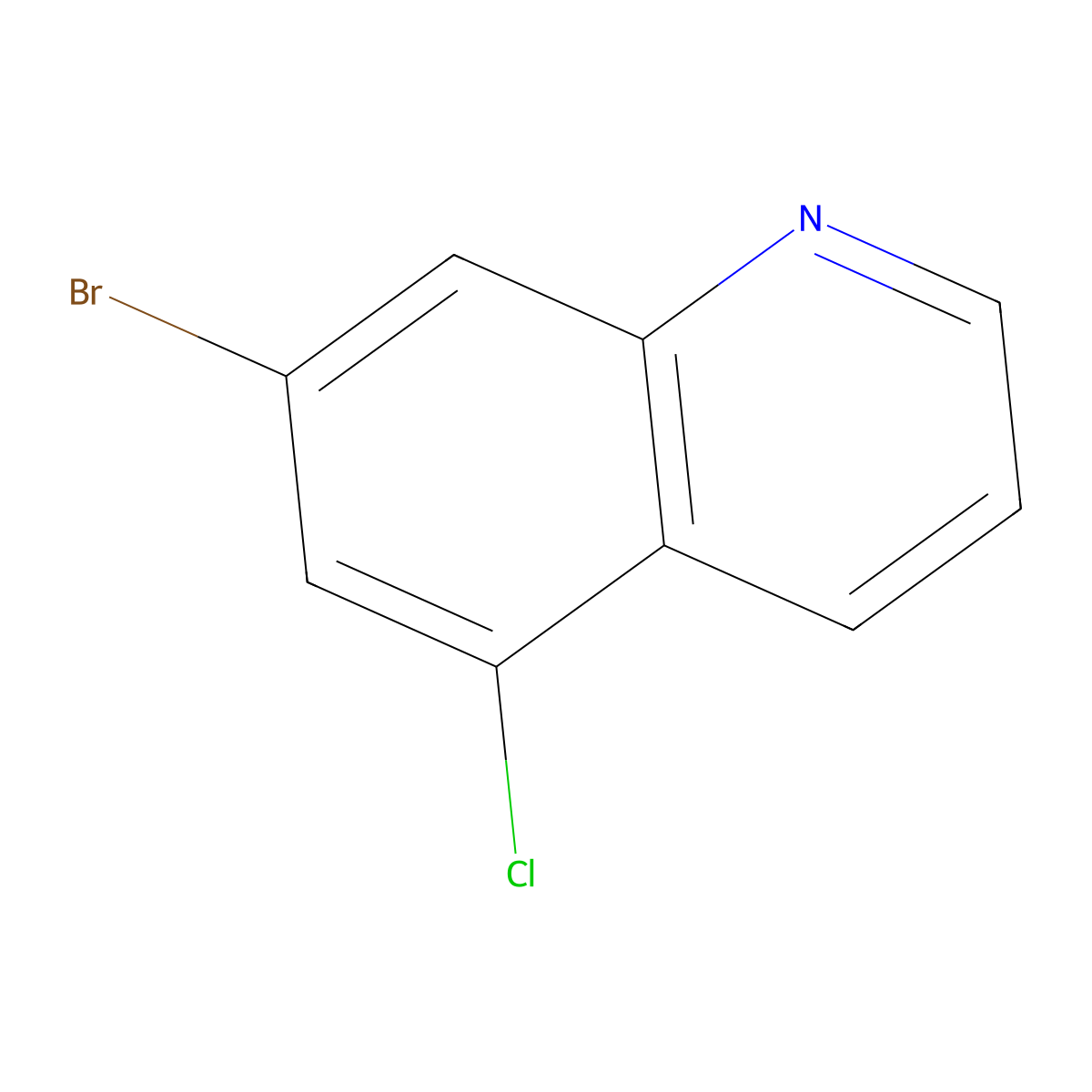 7-Bromo-5-chloroquinoline molecular structure, CAS 1952262-14-4