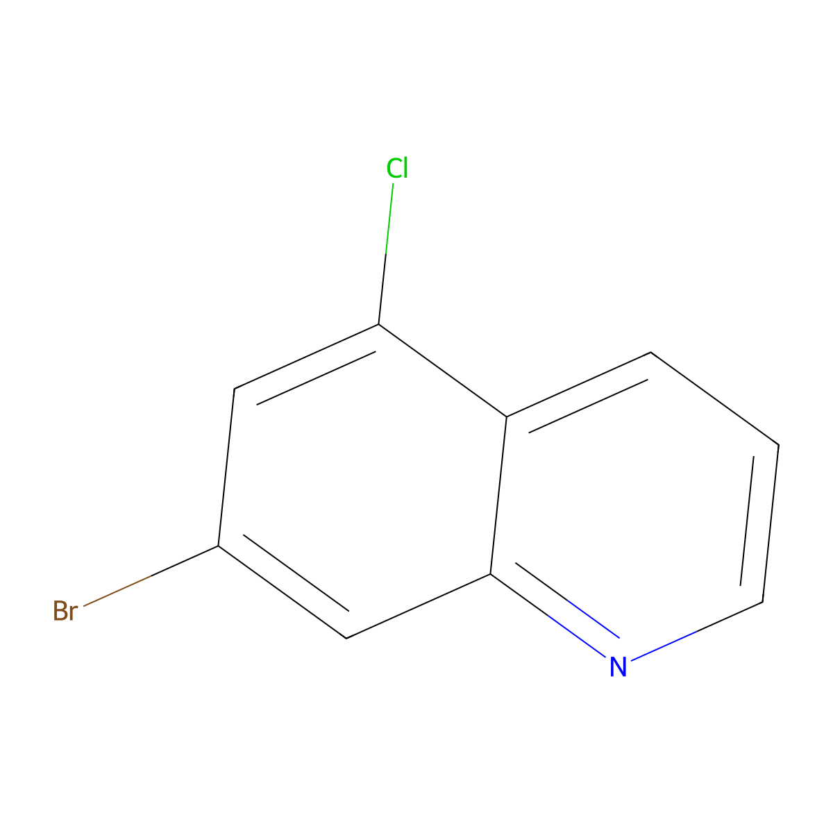 7-Bromo-5-chloroquinoline molecular structure, CAS 1952262-14-4