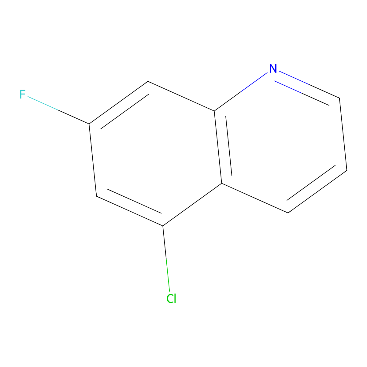 5-Chloro-7-fluoroquinoline molecular structure, CAS 1952262-16-6