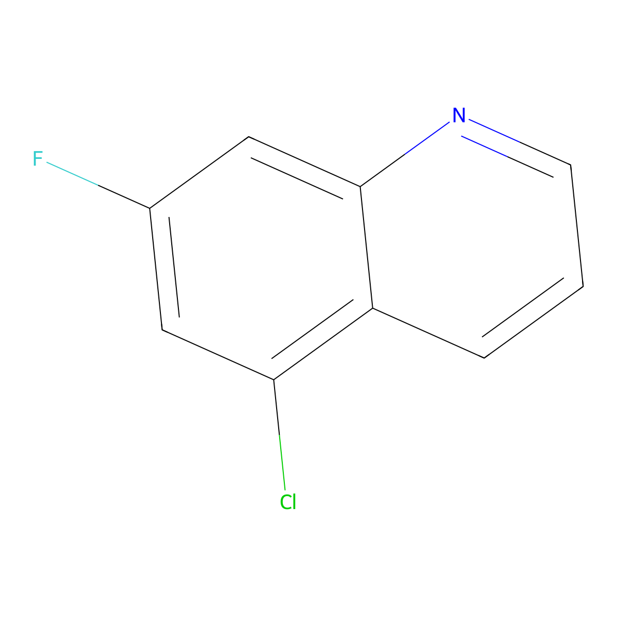 5-Chloro-7-fluoroquinoline molecular structure, CAS 1952262-16-6