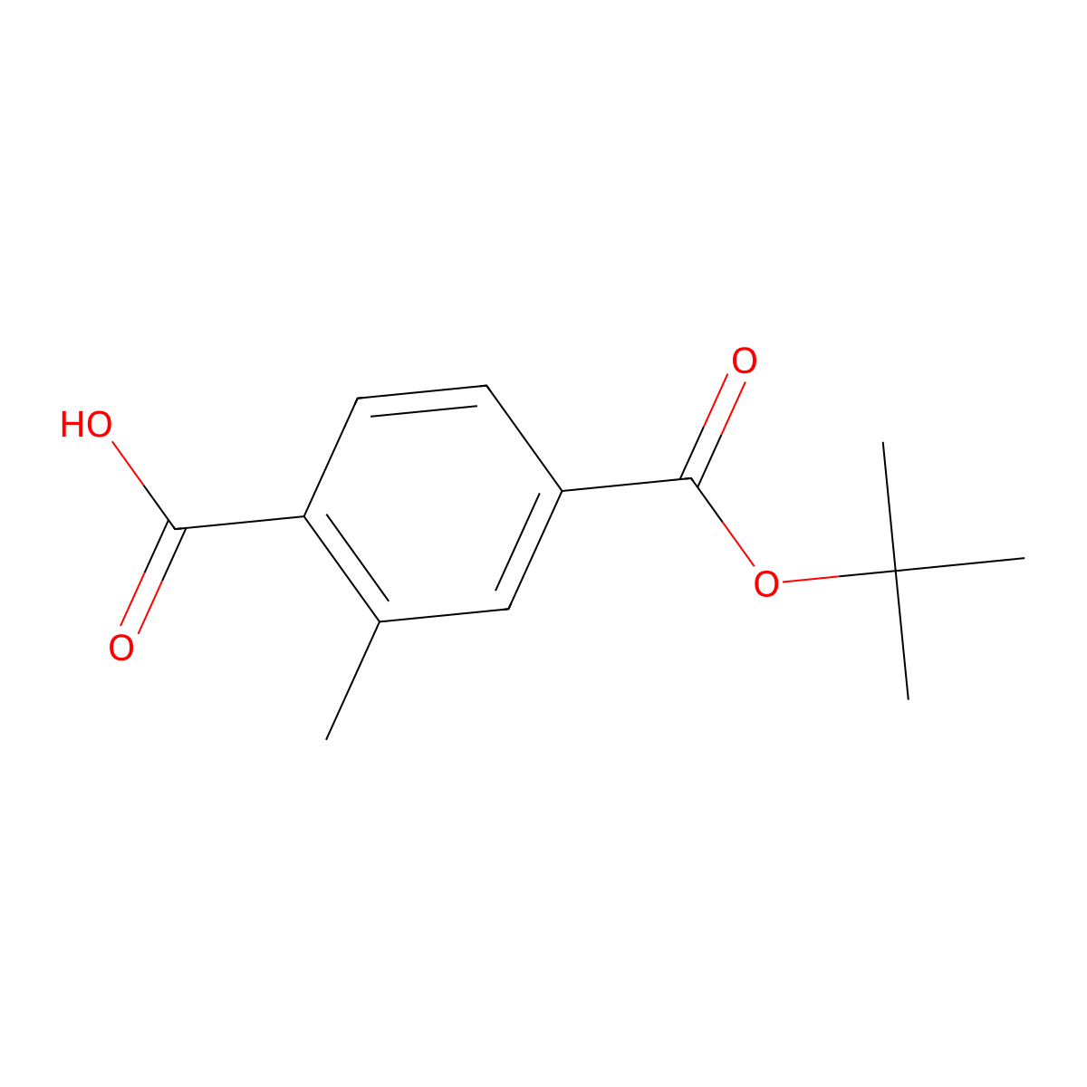 4-[(Tert-butoxy)carbonyl]-2-methylbenzoic acid molecular structure, CAS 1952275-78-3