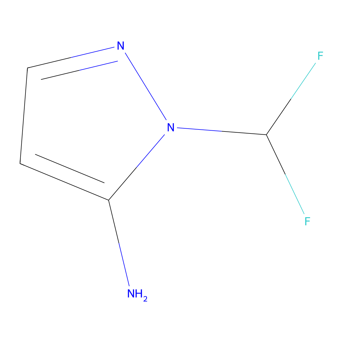 1-(Difluoromethyl)-1H-pyrazol-5-amine molecular structure, CAS 1952307-22-0