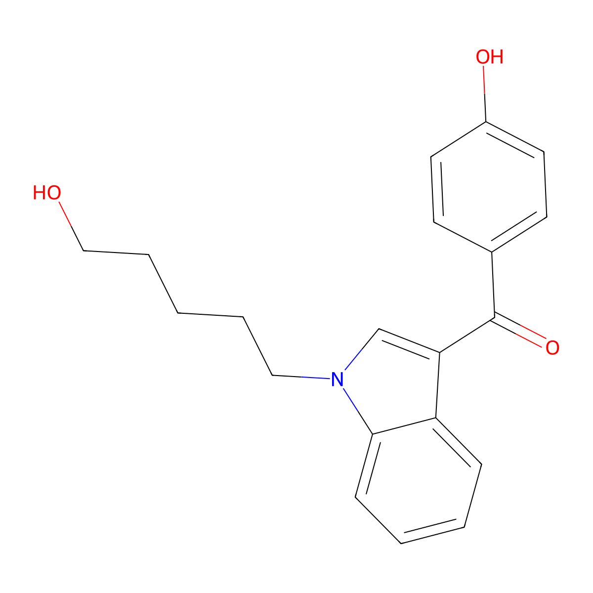 [1-(5-Hydroxypentyl)indol-3-yl]-(4-hydroxyphenyl)methanone molecular structure, CAS 1952336-77-4